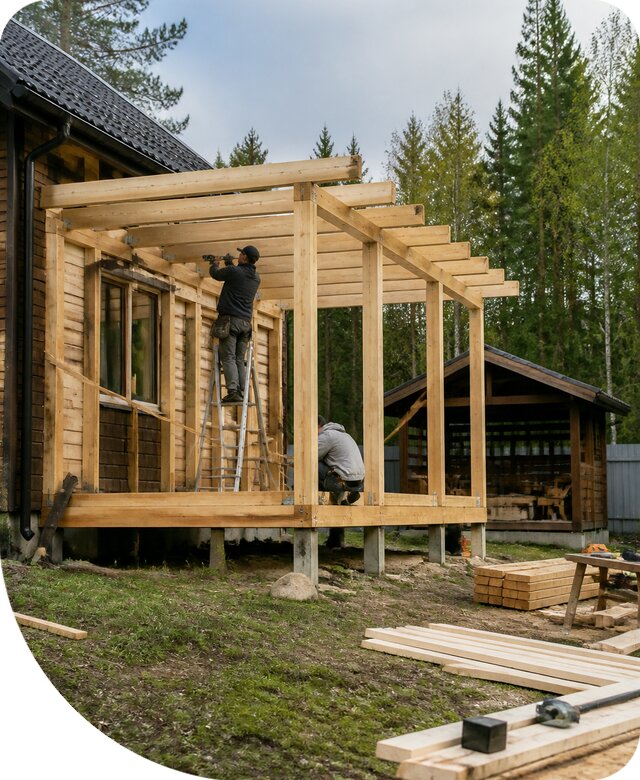 Строительство пристроек и построек на участке в Кизляре